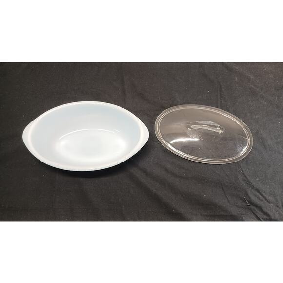 Vintage Sears Glasbake Ovenware 1 Quart Dish Kissing Don't Last But Cookery Do - Picture 5 of 13